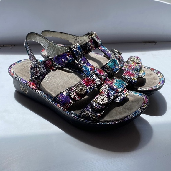 Alegria Kleo Platform Sandal Blissful Print Gladiator Printed Snake Multi Size 7 - Picture 2 of 8